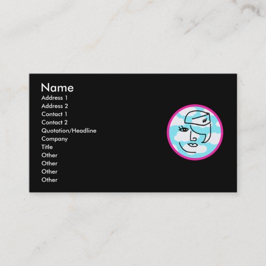 レトロのスチュワーデスの名刺 名刺 (正面)