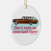 レトロのステーションワゴン(ピンク及び青) セラミックオーナメント (右)