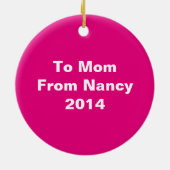 レトロのステーションワゴン(ピンク及び青) セラミックオーナメント (裏面)