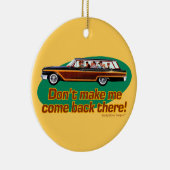 レトロのステーションワゴン(ブラウン及び緑) セラミックオーナメント (右)