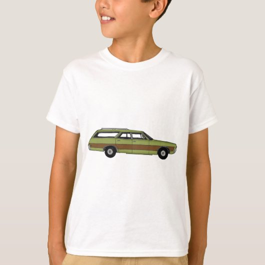 レトロのステーションワゴン Tシャツ (正面)
