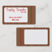 レトロのストライプによって円形にされるフレーム 名刺 (正面/裏面)