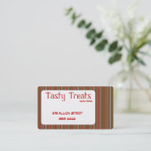 レトロのストライプによって円形にされるフレーム 名刺 (スタンド正面)