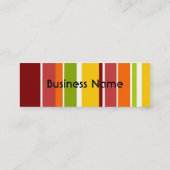 レトロのストライプの小型名刺 スキニー名刺 (裏面)