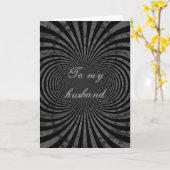 レトロのストライプ夫のための不潔な カード (黄色い花)