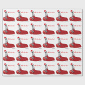 レトロのセクシーなピンナップの女の子の芸術のクリスマスのギフト用包装紙Ho! ラッピングペーパー (フラット)