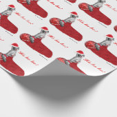 レトロのセクシーなピンナップの女の子の芸術のクリスマスのギフト用包装紙Ho! ラッピングペーパー (角)