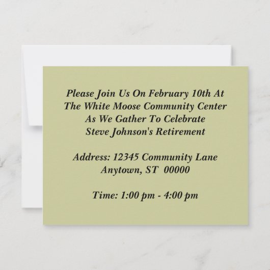 レトロのセピア色の擦り切れたな仕事のブーツの退職の招待状 招待状 (裏面)