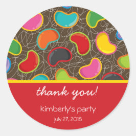 レトロのゼリー菓子の破裂音甘いキャンデーのお洒落な誕生日 ラウンドシール