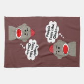 レトロのソックス猿の台所タオル キッチンタオル (横)