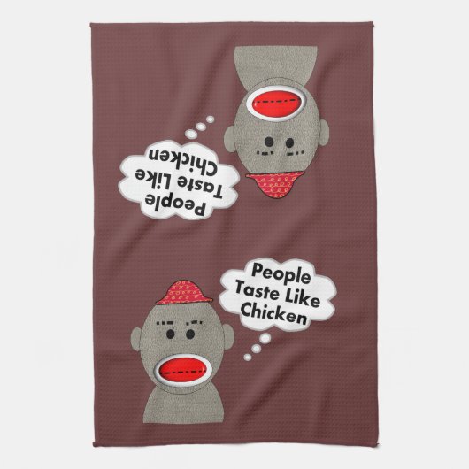 レトロのソックス猿の台所タオル キッチンタオル (縦)