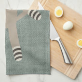 レトロのソックス猿 キッチンタオル (四つ折り)