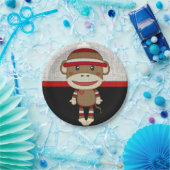 レトロのソックス猿 ペーパープレート (パーティー)