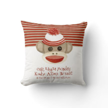 レトロのソックス猿wのストッキング帽子の男の赤ちゃんのギフト