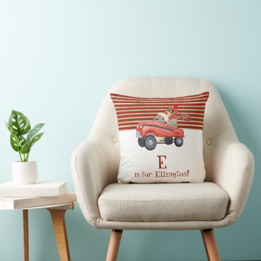 レトロのソックス猿wのペダル車の男の赤ちゃんの名前 クッション (椅子)