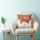 レトロのソックス猿wの消防車の男の赤ちゃんのギフト クッション (椅子)