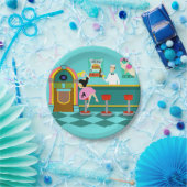 レトロのソーダ・ファウンテンの紙皿 ペーパープレート (パーティー)