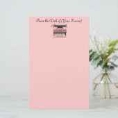 レトロのタイプライターの文房具 便箋 (スタンド正面)