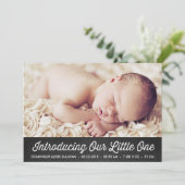 レトロのタイポグラフィ%PIPE%の黒板の誕生の発表 案内状 (スタンド正面)