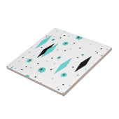 レトロのターコイズのダイヤモンド及びスターバストのセラミックタイル タイル (側面)