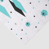 レトロのターコイズのダイヤモンド及びスターバストのティッシュペーパー 薄葉紙 (詳細)