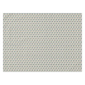 レトロのターコイズの花柄パターン テーブルクロス (正面(横))