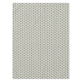 レトロのターコイズの花柄パターン テーブルクロス (正面)