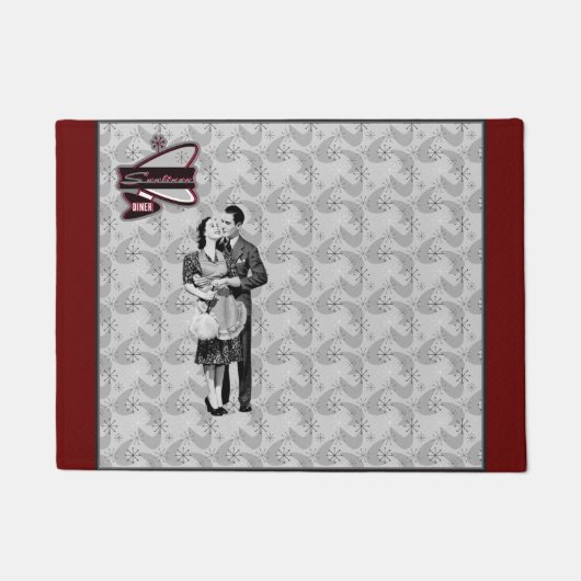 レトロのダイナー ドアマット (正面)