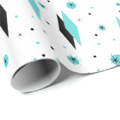 レトロのダイヤモンドおよびスターバストの包装紙 ラッピングペーパー (ロールコーナー)