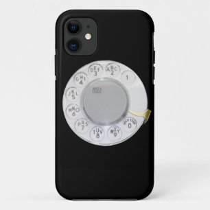 レトロのダイヤル式電話のおもしろいな古い学校の電話可動装置 iPhone 11 ケース