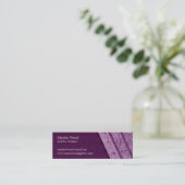 レトロのダマスク織の名刺 スキニー名刺 (スタンド正面)