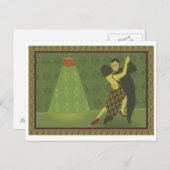 レトロのダンスの郵便はがき ポストカード (正面/裏面)