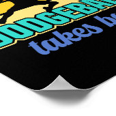 レトロのダンボールがボールを取るダンボール選手 ポスター (角)