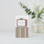 レトロのテレビの名刺 名刺 (スタンド正面)