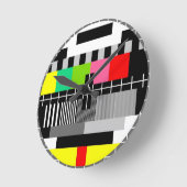 レトロのテレビの柱時計 ラウンド壁時計 (傾斜)