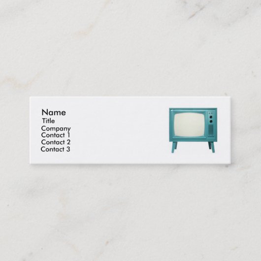 レトロのテレビ スキニー名刺 (正面)