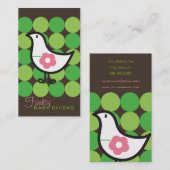 レトロのデイジーのベビーのひよこの鳥のお洒落でかわいい点 名刺 (正面/裏面)