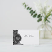 レトロのデザインのプロフィールカード 名刺 (スタンド正面)