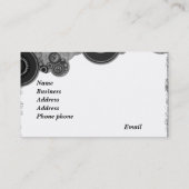 レトロのデザインのプロフィールカード 名刺 (裏面)