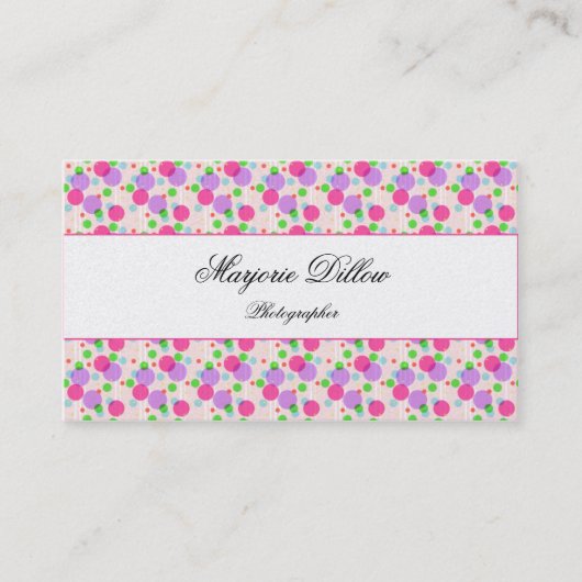 レトロのデザインの名刺やプロフィールカード 名刺 (正面)