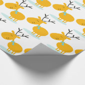 レトロのトナカイの休日のクリスマスの包装紙 ラッピングペーパー (角)