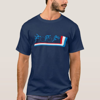 レトロのトライアスロンのTシャツ Tシャツ