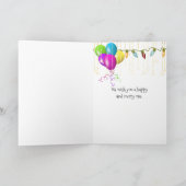 レトロのトラックのクリスマスの誕生日レトリーバー犬 シーズンカード (内部)