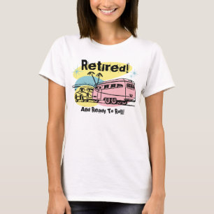 レトロのトレーラーの退職したなTシャツ Tシャツ