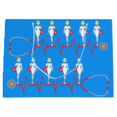 レトロのナースのギフトバッグ ラージペーパーバッグ (正面)