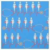 レトロのナースの生地 ファブリック (見本)