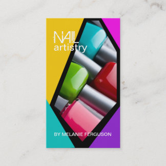 レトロのネイルアーティストの名刺 名刺