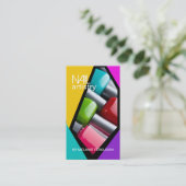 レトロのネイルアーティストの名刺 名刺 (スタンド正面)