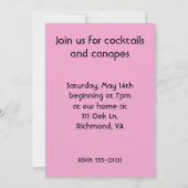 レトロのネオンマルティーニの楽しい時間のパーティの招待状 招待状 (裏面)