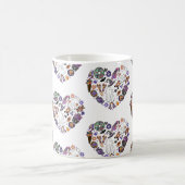 レトロのハロウィーン幽霊とローラブレード コーヒーマグカップ (中央)